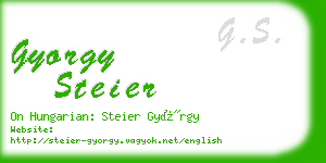 gyorgy steier business card